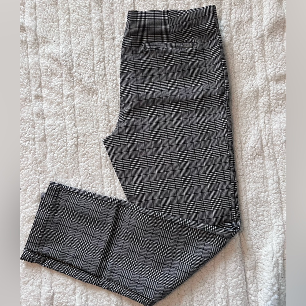 Calvin Klein black & White Plaid Pants